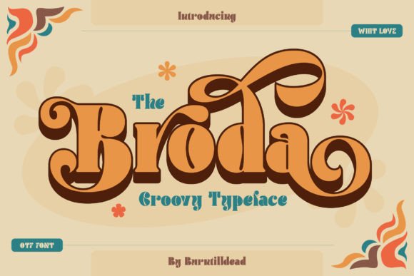 Broda Retro Typeface: A Groovy Display Font for Makers