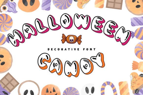 Halloween Candy Font for Creative Branding