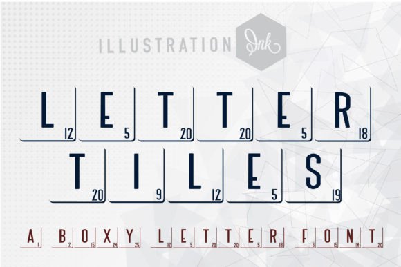 Letter Tiles Font for Creative Brands