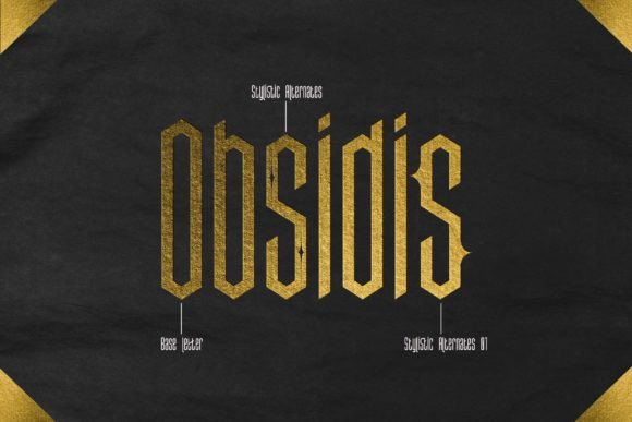 Obsidis: A Bold Blackletter Display Font for Modern Editors