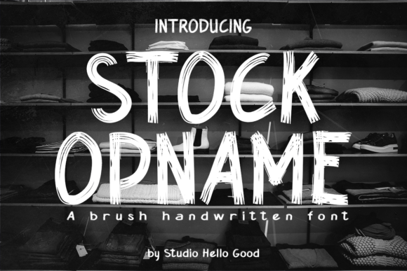 Stock Opname Font for Web Design
