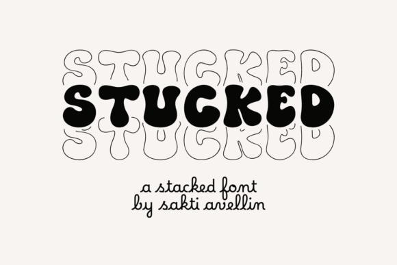 Stucked: A Retro Display Font for Creative Projects